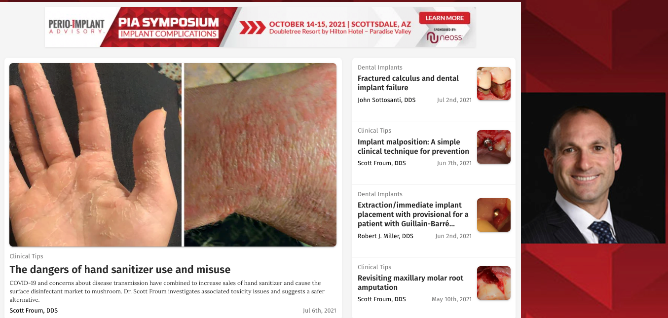 The dangers of Hand Sanitizer Use and Misuse, by Scott Froum, DDS Image