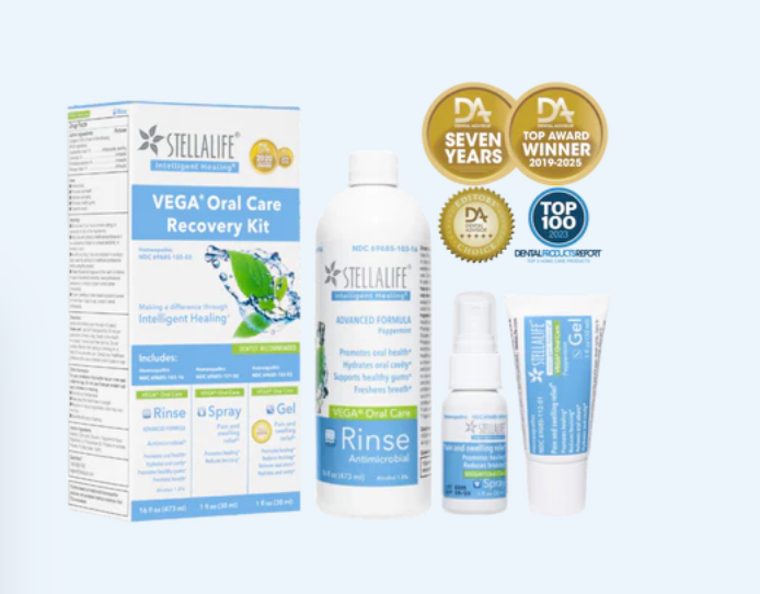 StellaLife is proud to introduce new VEGA Oral Care Recovery Kit with 16oz Rinse! Image