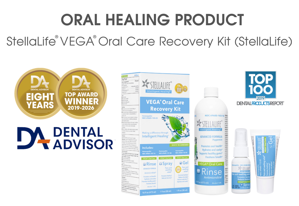 Awarded 2019-2026 TOP ORAL HEALING PRODUCT by Dental Advisor Image